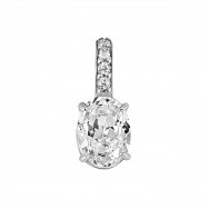 Срібна підвіска з фіанітами (930036б)
