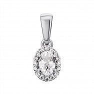 Срібна підвіска з фіанітами (930052б)