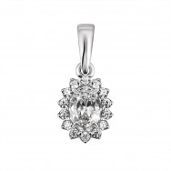 Срібна підвіска з фіанітами (930136б)