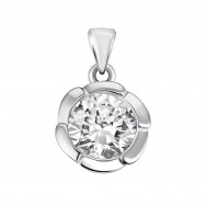 Срібна підвіска з фіанітом (1PE44878)