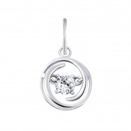 Срібна підвіска з фіанітом (3889р-CZ)