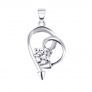 Срібна підвіска з фіанітом (PE37895-16)