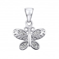Срібна підвіска Метелик з фіанітами (PP2436)