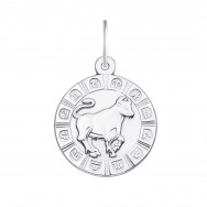 Срібна підвіска «Телець» (с30503/тл)