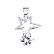 Срібна підвіска Зірка з фіанітом (2P17076)