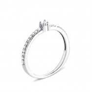 Срібна каблучка з фіанітами (ЛК-0105р)
