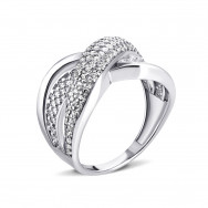 Срібна каблучка з фіанітами (КВ673с)