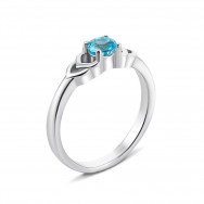 Срібна каблучка з топазом swiss (Тд0036/топsw-R)