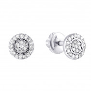 Срібні пусети з діамантами (2409/1р-BR)