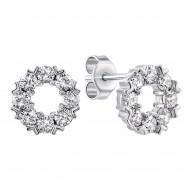 Срібні пусети з фіанітами (1EA80136)