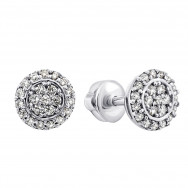 Срібні пусети з фіанітами (2622/9р-CZ)