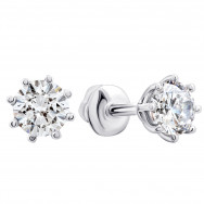 Срібні пусети з фіанітами (2650/9р-CZ)