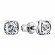 Срібні пусети з фіанітами (ЛК-0112р)