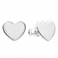 Срібні пусети Серце (573С.Rh)