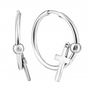 Срібні сережки-конго (СБ098(зв)с)