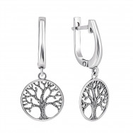 Срібні сережки-підвіски (82668*)