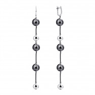 Срібні сережки-підвіски (E34129-BM(wbp))