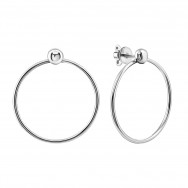 Срібні сережки-кільця (СП341с)