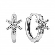 Срібні сережки з фіанітами (20576)