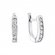 Срібні сережки з фіанітами (2244/1р-CZ)