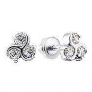 Срібні пусети з фіанітами (2627/9р-CZ)