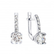 Срібні сережки з фіанітами (2778/2)