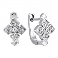 Срібні сережки з фіанітами (2E24812)     