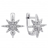 Срібні сережки з фіанітами (82071б)