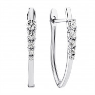 Срібні сережки з фіанітами (СВ1884#)
