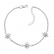 Срібний браслет з фіанітами (75160б)