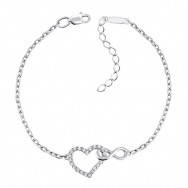 Срібний браслет з фіанітами (75177б)