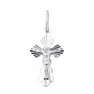 Срібний хрестик. Розп'яття Христове (3102-Ралм)