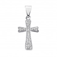 Срібний хрестик з фіанітами (PPS1125-P)