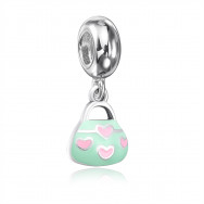 Срібна намистина шарм з емаллю. (G2616-P/12/1453)