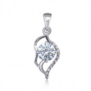 Срібна підвіска з фіанітами Swarovski (35184/12/1/336)