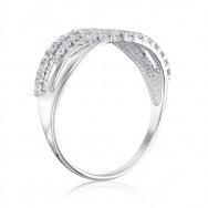 Срібна каблучка з фіанітами (001013/12/1/13)