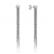 Срібні сережки-ланцюжки без вставки (OCFXD000017-E/12)