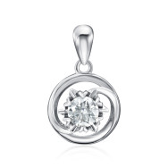 Срібна підвеска з фіанітом (SP00112-P/12/1)