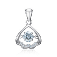 Срібна підвіска з фіанітами (SP00455-P/12/1)