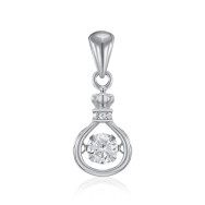 Срібна підвіска з фіанітами (SP00489-P/12/1)