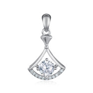 Срібна підвіска з фіанітами SP00682-P/12/1