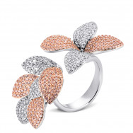 Серебряное кольцо с фианитами (SR27440(wp))