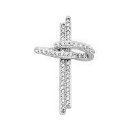 Срібний хрестик з фіанітами (SZ204)