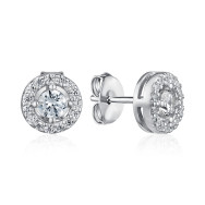 Срібні пусети з фіанітами SZDE00382-E/12/1