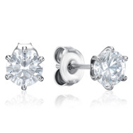 Срібні сережки-пусети з фіанітом (SZDE00883-E/12/1)