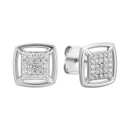 Срібні сережки-пусети з фіанітами (SZDE03534)