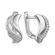 Срібні сережки з фіанітами SZDE04899-E/12/1