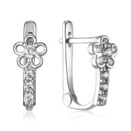 Срібні сережки з фіанітами SZDE15112-E/12/1