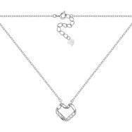 Срібне кольє Серце з фіанітами (SZDN01561)