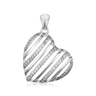 Срібна підвіска з фіанітами SZDP00417-P/12/1